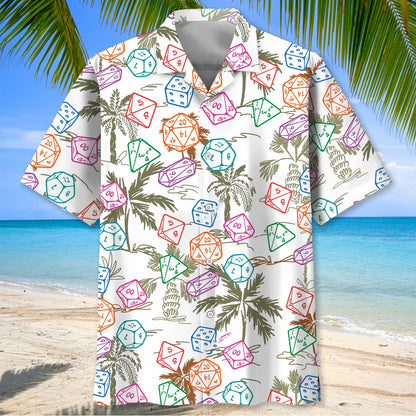Palm Tree Dice Hawaiian Shirt, custom shirt gift for men (view 2)