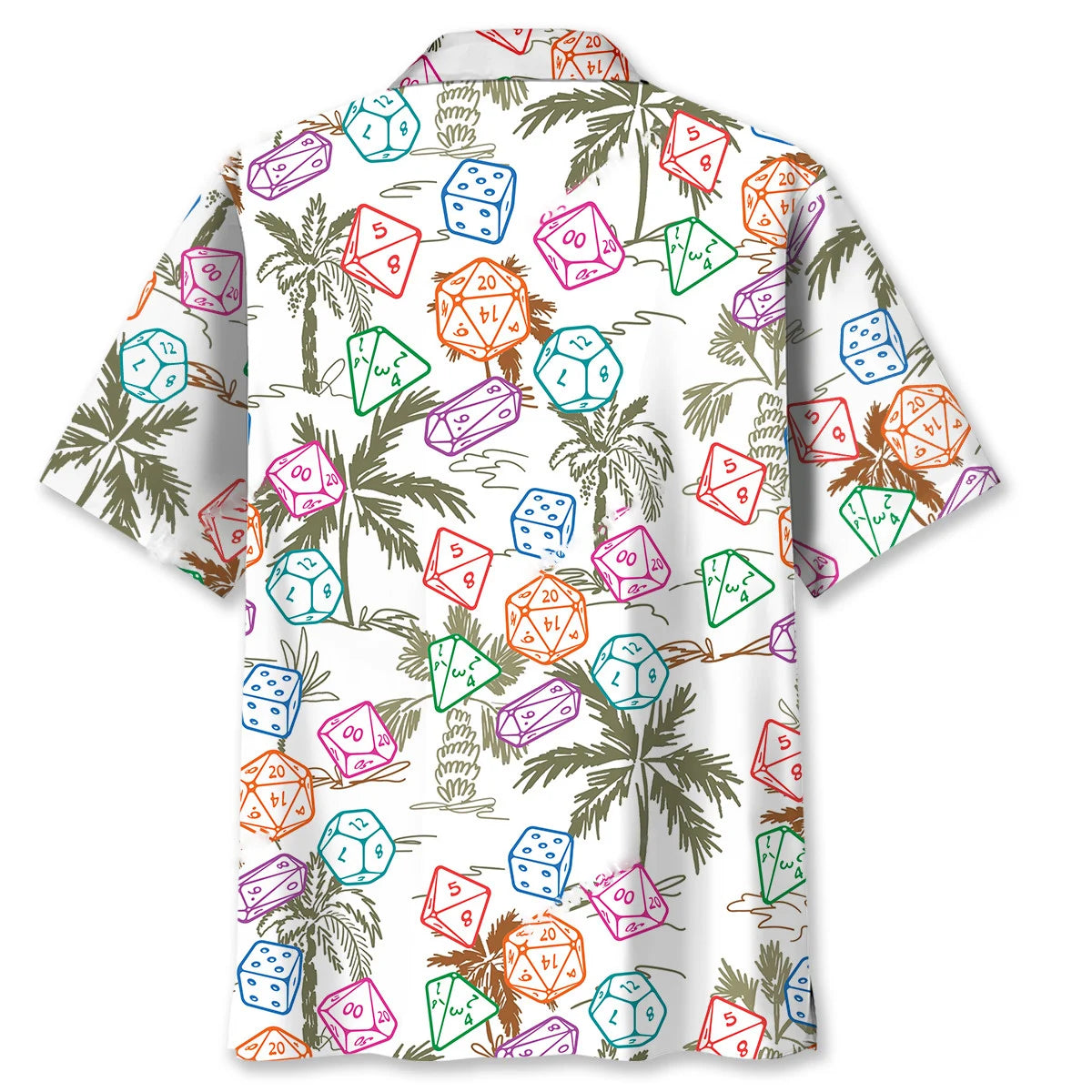 Palm Tree Dice Hawaiian Shirt, custom shirt gift for men (view 3)