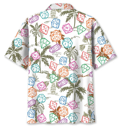 Palm Tree Dice Hawaiian Shirt, custom shirt gift for men (view 3)