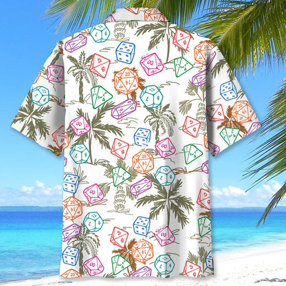 Palm Tree Dice Hawaiian Shirt, custom shirt gift for men (view 4)