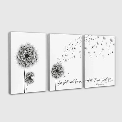 be still and know that i am god 3 panel wall art canvas (view 4)