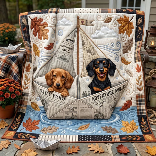 Paper Boat Puppy Adventure Quilt Blanket