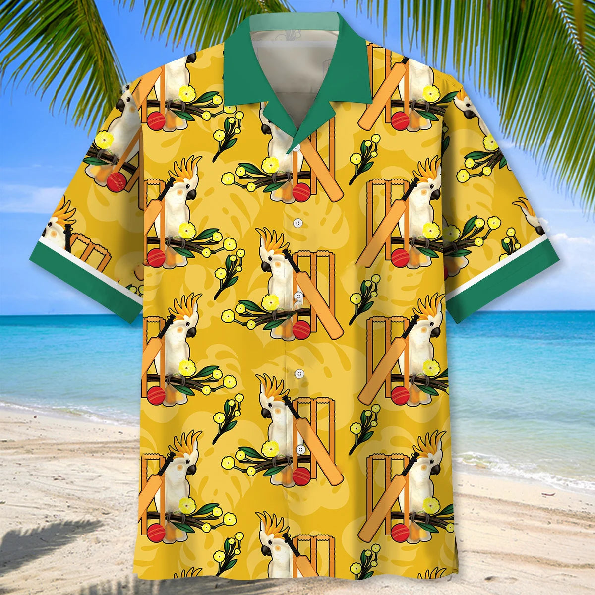 Parot Cricket Hawaiian Shirt, custom shirt gift for men
