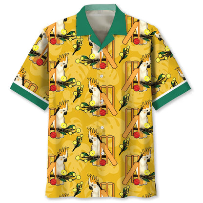 Parot Cricket Hawaiian Shirt, custom shirt gift for men (view 2)
