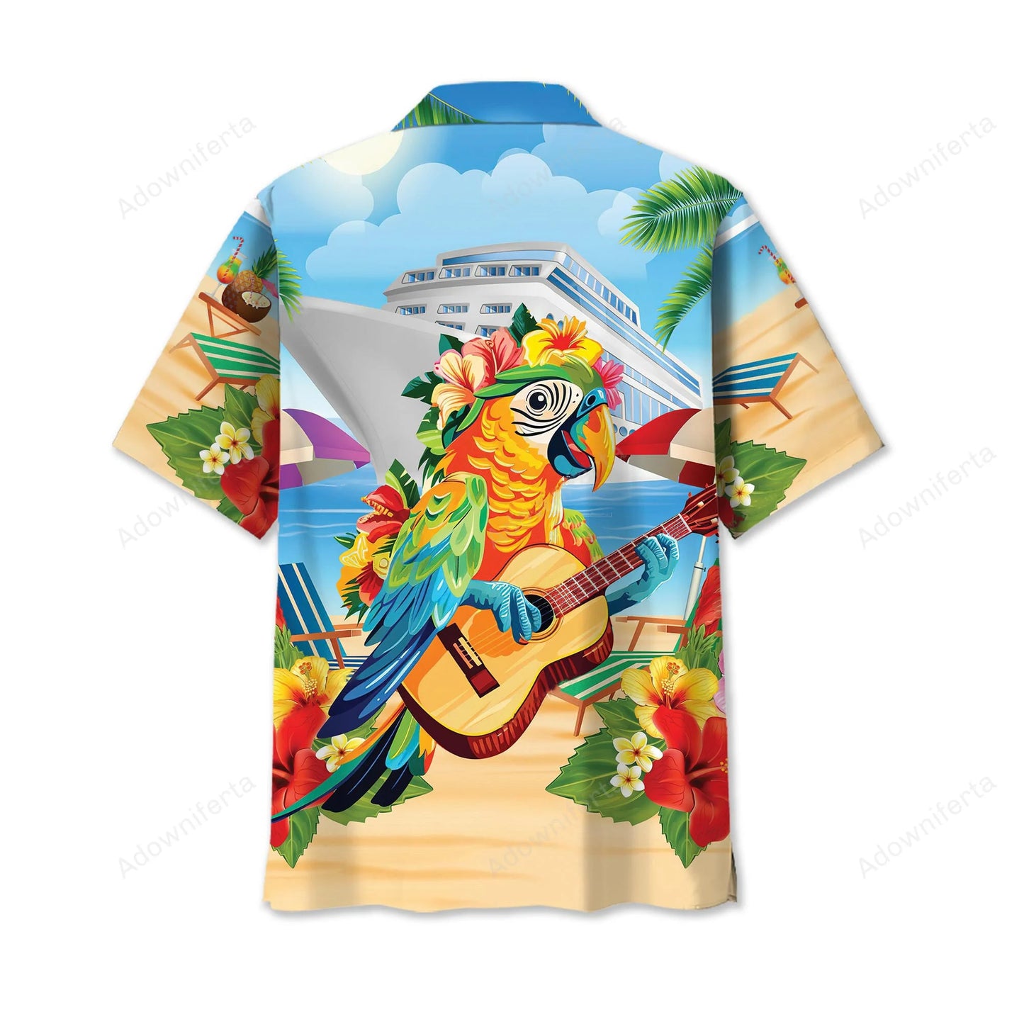 Parrot Cruise Aloha Hawaiian Shirt, custom shirt gift for men (view 2)