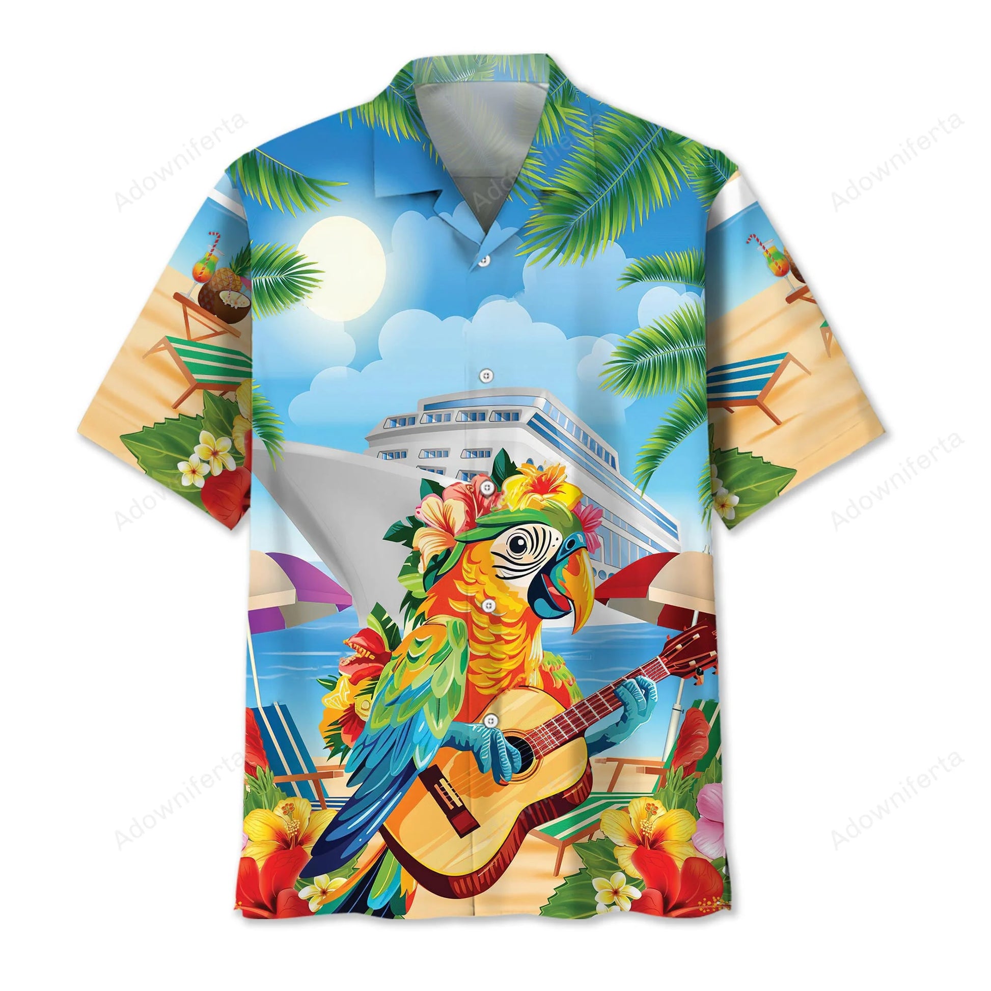 Parrot Cruise Aloha Hawaiian Shirt, custom shirt gift for men (view 4)