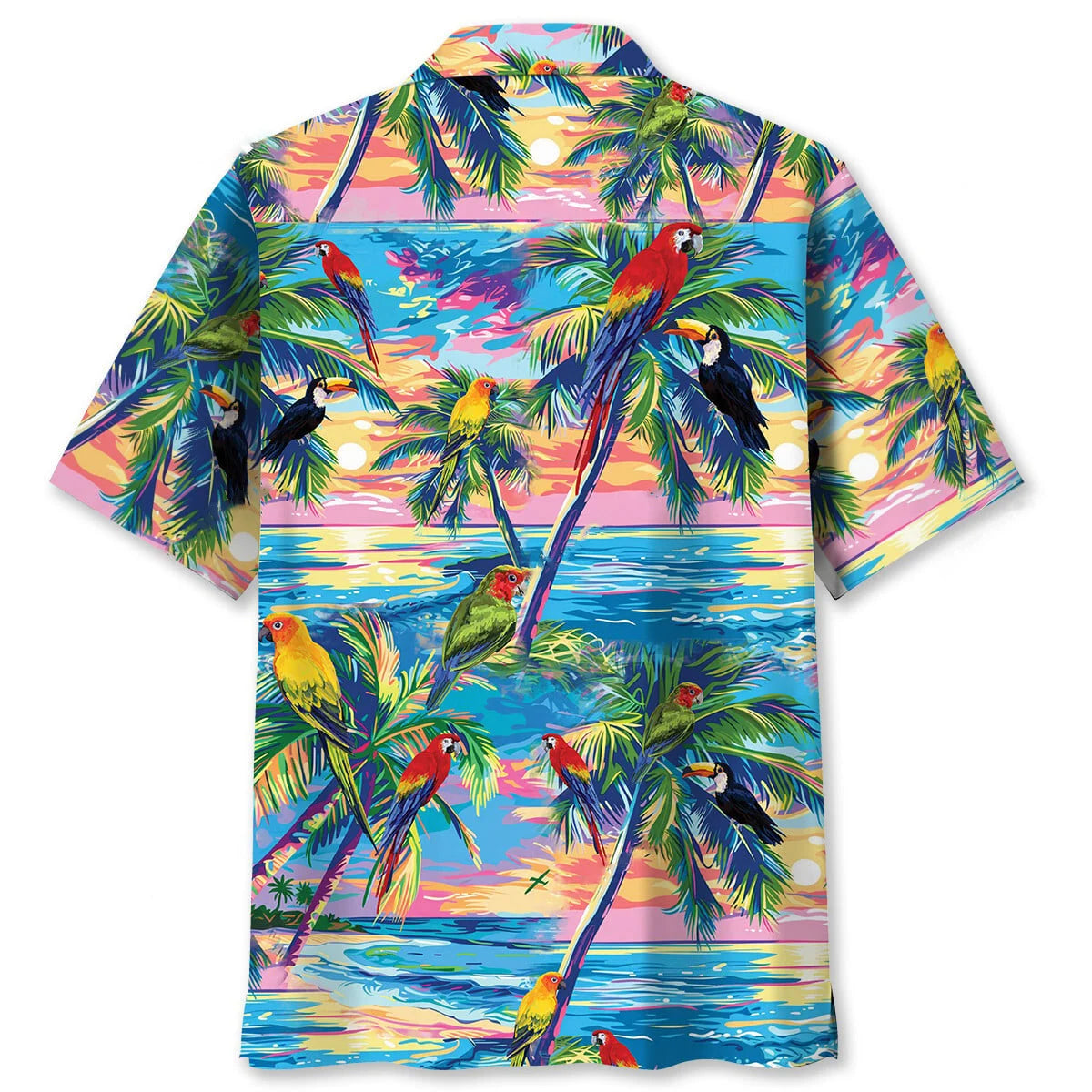 Parrot Summer Beach Hawaiian Shirt, custom shirt gift for men (view 2)