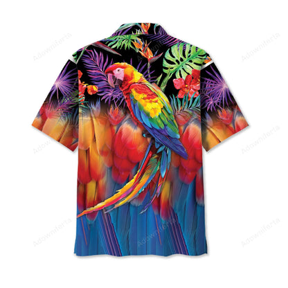 Parrot Tropical Jungle Hawaiian Shirt, custom shirt gift for men (view 2)