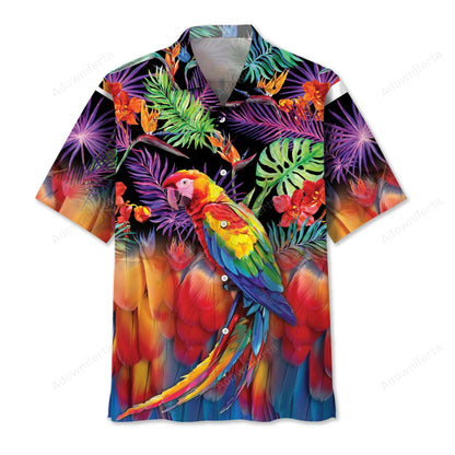 Parrot Tropical Jungle Hawaiian Shirt, custom shirt gift for men (view 4)