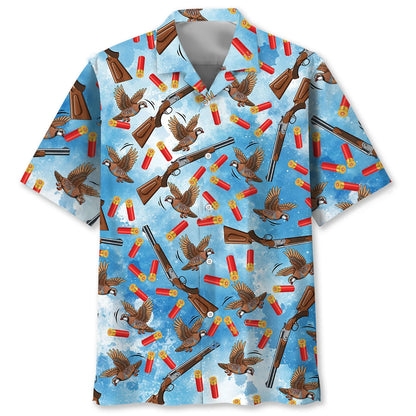 Partridge Hunting Hawaiian Shirt, custom shirt gift for men