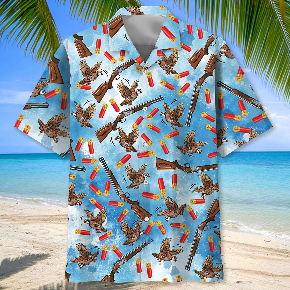 Partridge Hunting Hawaiian Shirt, custom shirt gift for men (view 2)