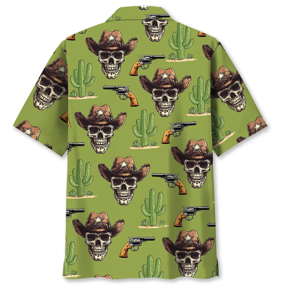Pastel Green Cowboy Hawaiian Shirt, custom shirt gift for men (view 2)