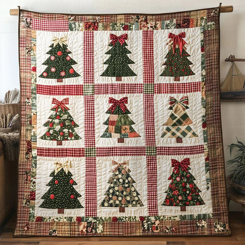 Patch Glow Christmas Tree Quilt Blanket