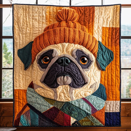 Patch Pug Quilt Blanket