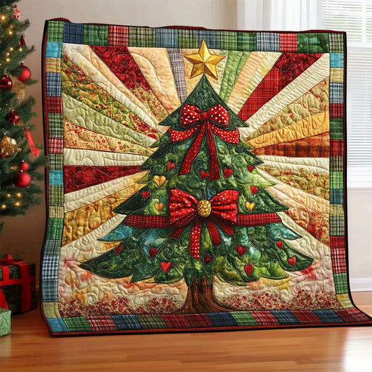 Patchwork Christmas Quilt Blanket