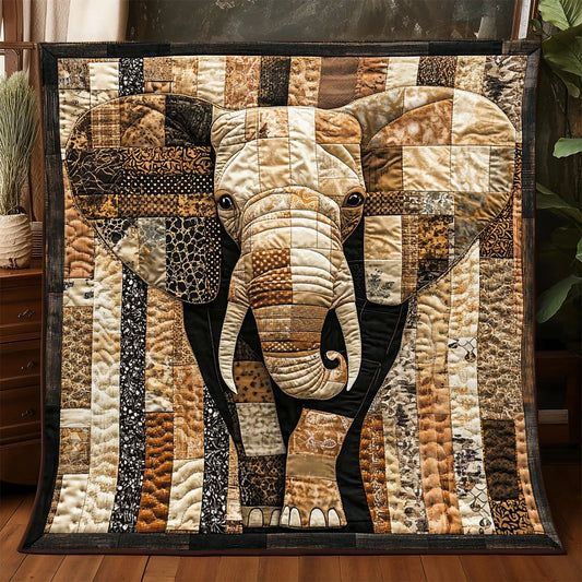 Patchwork Elephant Quilt Blanket