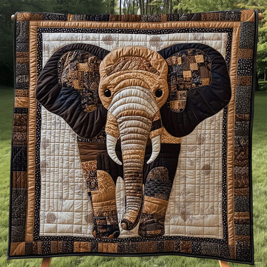 Patchwork Elephant Quilt Blanket