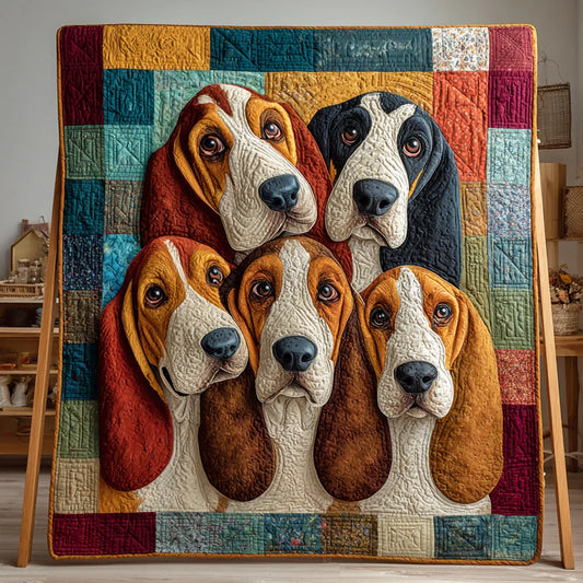 Patchwork Hounds Quilt Blanket