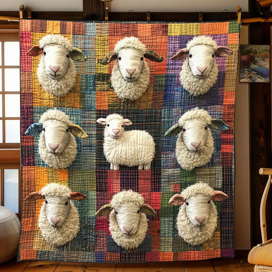 Patchwork Sheep Quilt Blanket