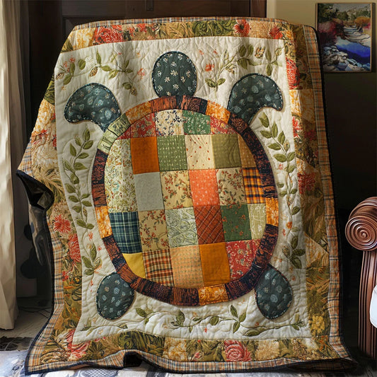 Patchwork Turtle Quilt Blanket