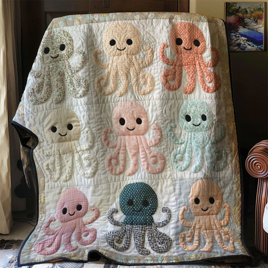 Patchy Octopus Quilt Blanket