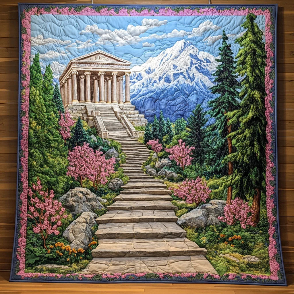 Path To Olympus Quilt Blanket
