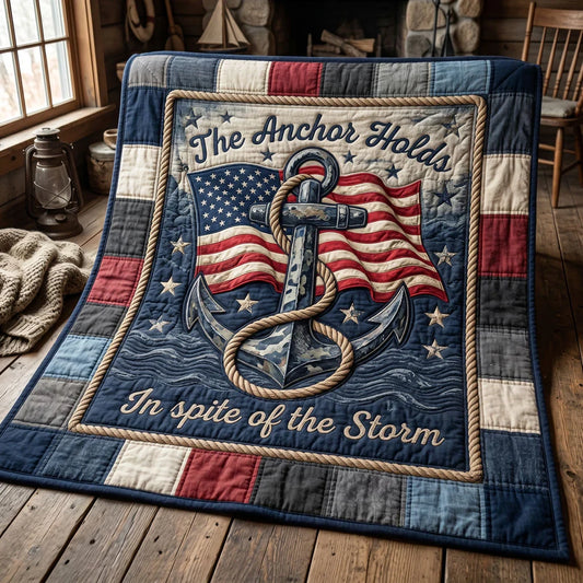 Patriot Anchor Quilt Blanket