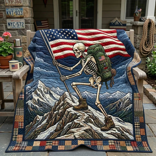 Patriot's Last Climb Quilt Blanket