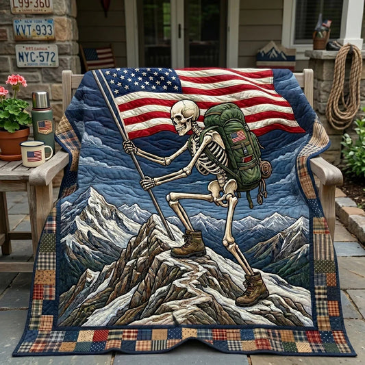Patriot's Last Climb Quilt Blanket