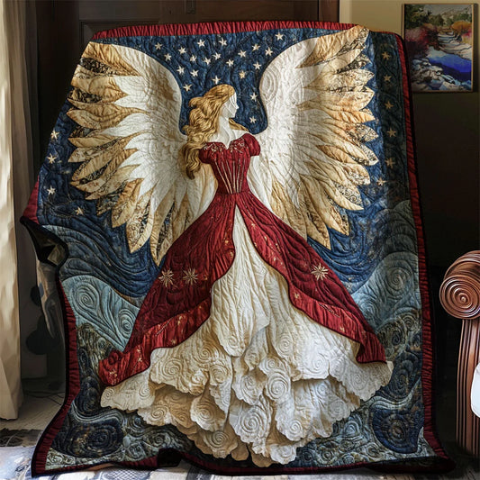 Patriotic Angel Quilt Blanket