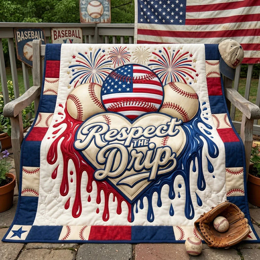 Patriotic Diamond Drip Quilt Blanket