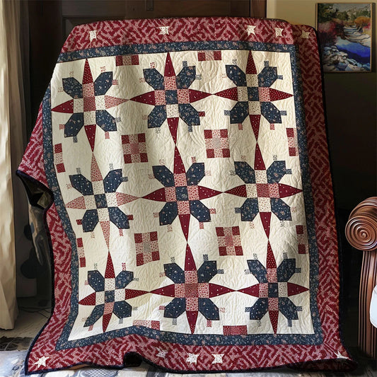 Patriotic Star Quilt Blanket