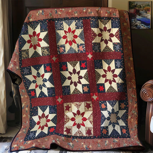 Patriotic Star Quilt Blanket