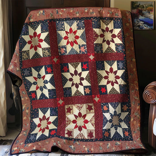Patriotic Star Quilt Blanket
