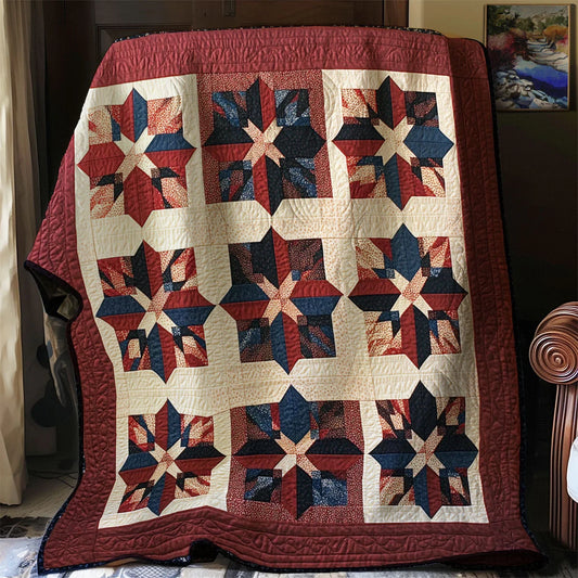 Patriotic Star Quilt Blanket