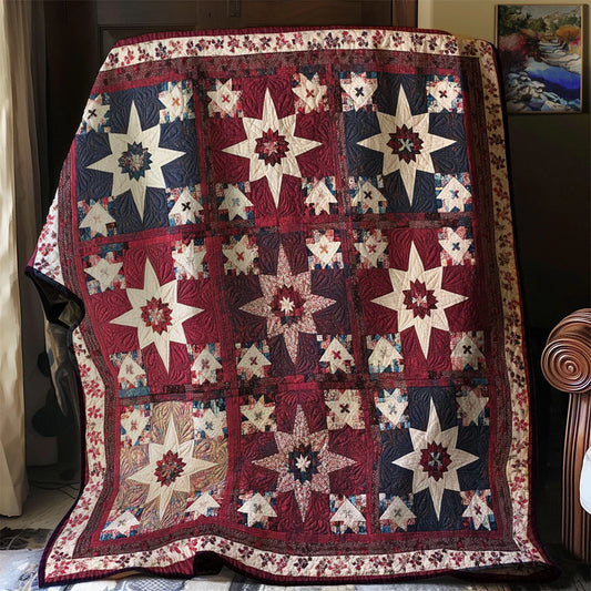 Patriotic Star Quilt Blanket
