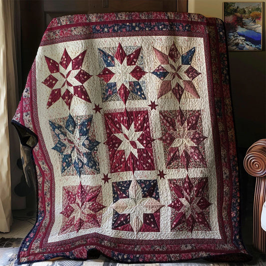 Patriotic Star Quilt Blanket