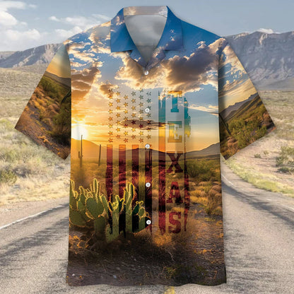 Patriotic America Texas Scene Hawaiian Shirt, patriotic gift for 4th of July (view 2)