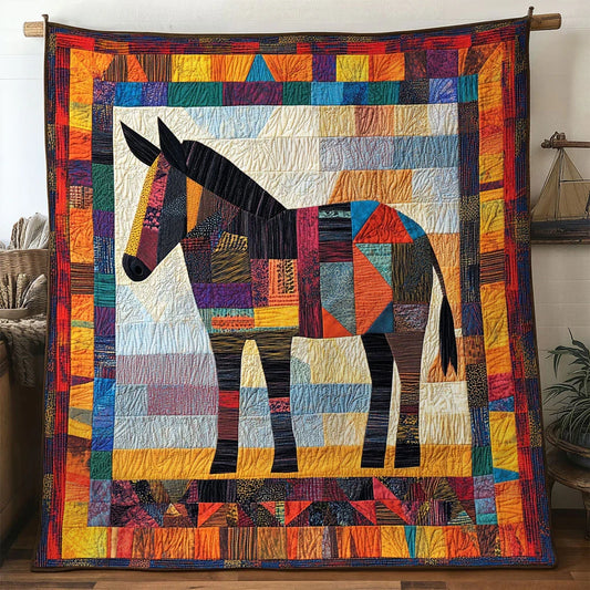 Pattern Donkey Quilt Blanket