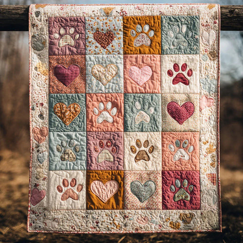 Paw Club Quilt Blanket - Quilted Blanket by OtterMia
