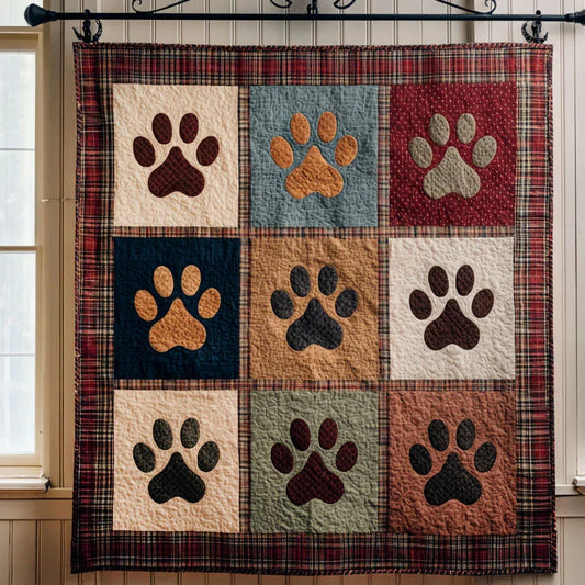 Paw Place Quilt Blanket - Quilted Blanket by OtterMia