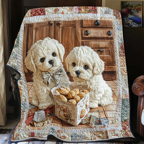 Paws And Pastries Quilt Blanket