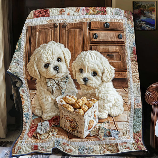 Paws And Pastries Quilt Blanket