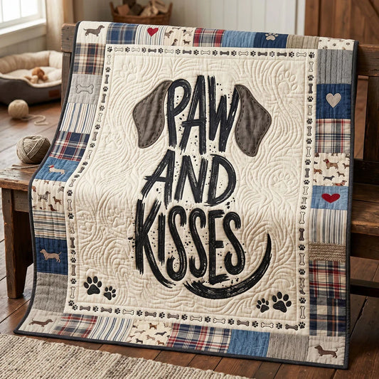 Paws And Puppy Love Quilt Blanket