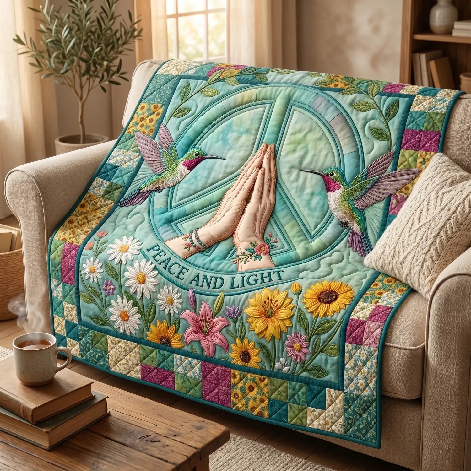 Peace And Light Quilt Blanket