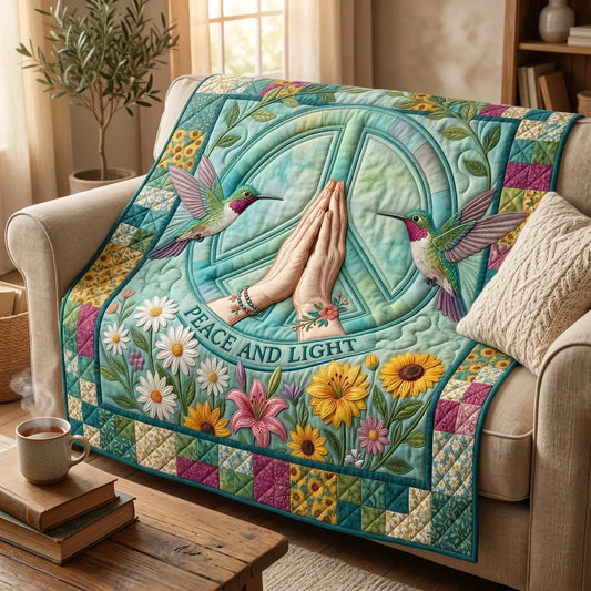 Peace And Light Quilt Blanket