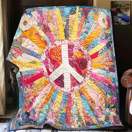 Peace Blossom Quilt Blanket