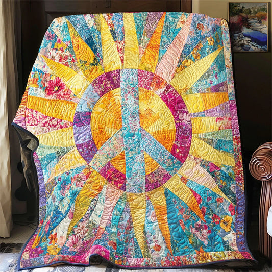 Peace Radiance Quilt Blanket