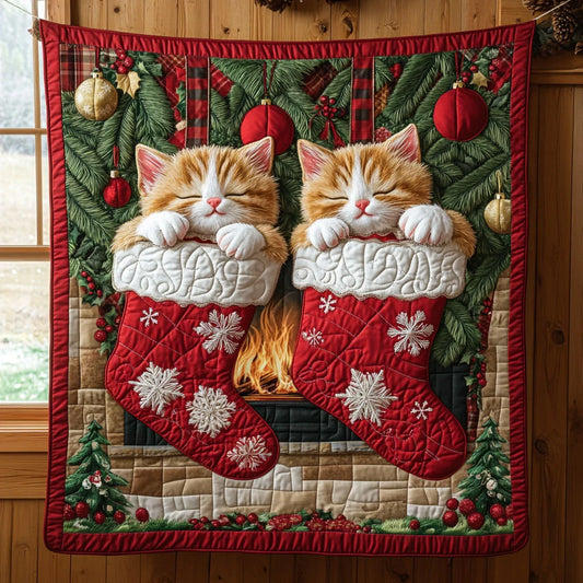 Peace Whiskers Quilt Blanket