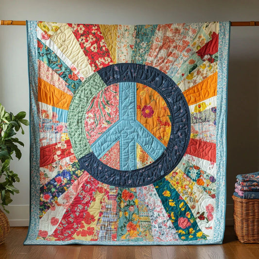 Peaceful Bloom Quilt Blanket
